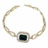 3192 Bransoletka elegancka złota 17+2,5cm pozłacana 14k Xuping Austrian Crystal